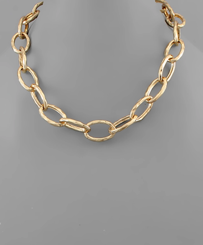 Clasped Adornment Stella Gold Chain Link Necklace