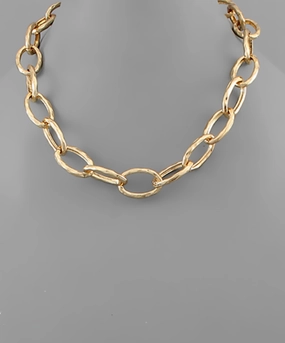 Clasped Adornment Stella Gold Chain Link Necklace