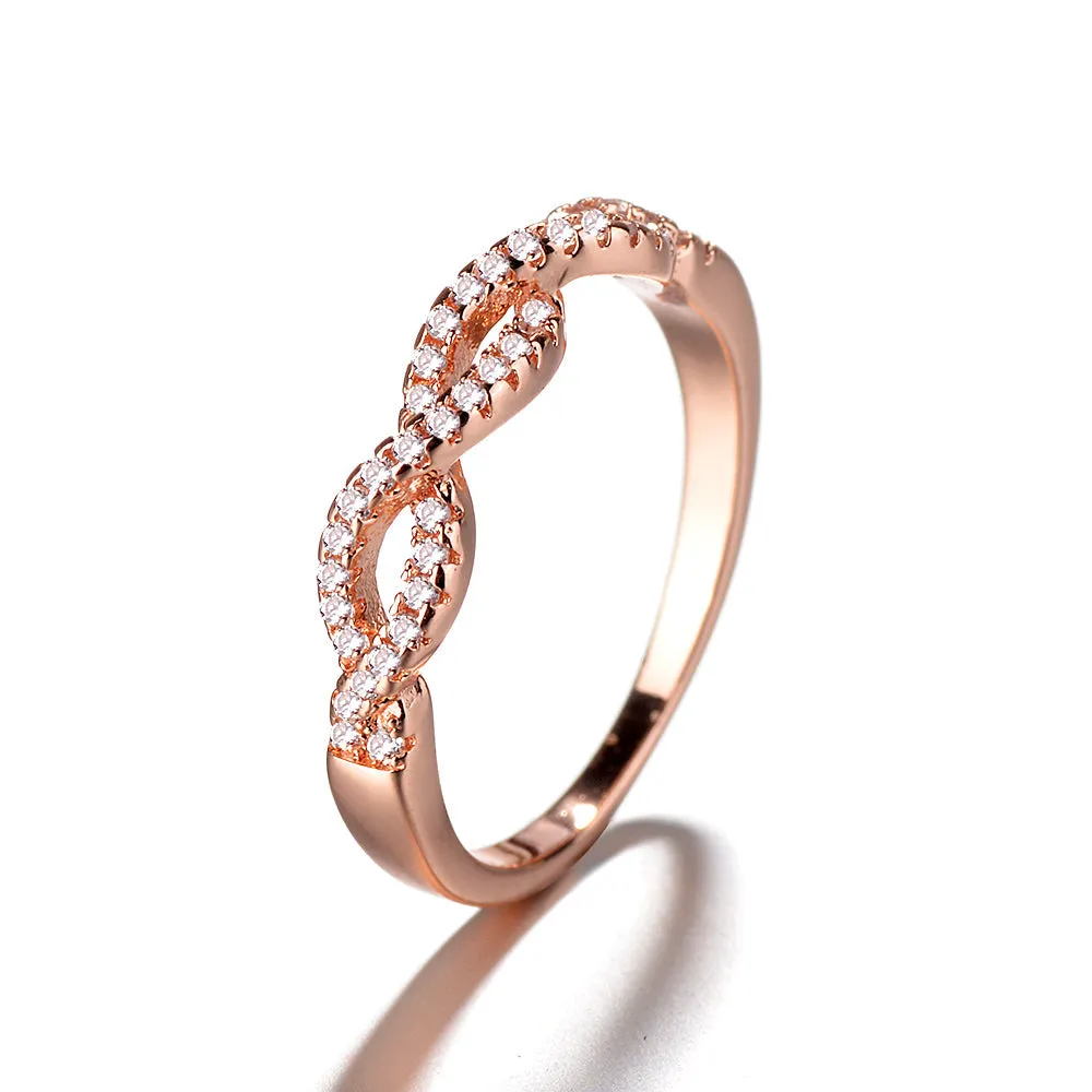 Sterling Silver Braided Band with Crystal