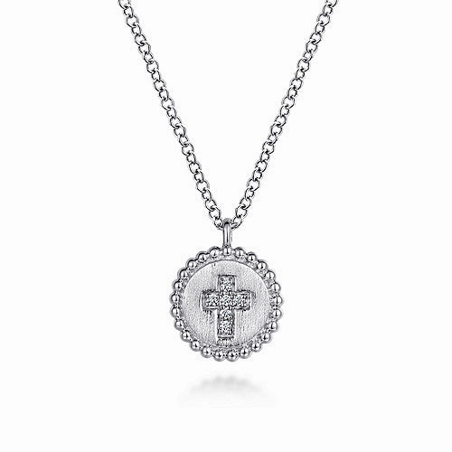Sterling Silver Bujukan Diamond Cross Pendant Necklace Travel Mood Dynamic Highlight
