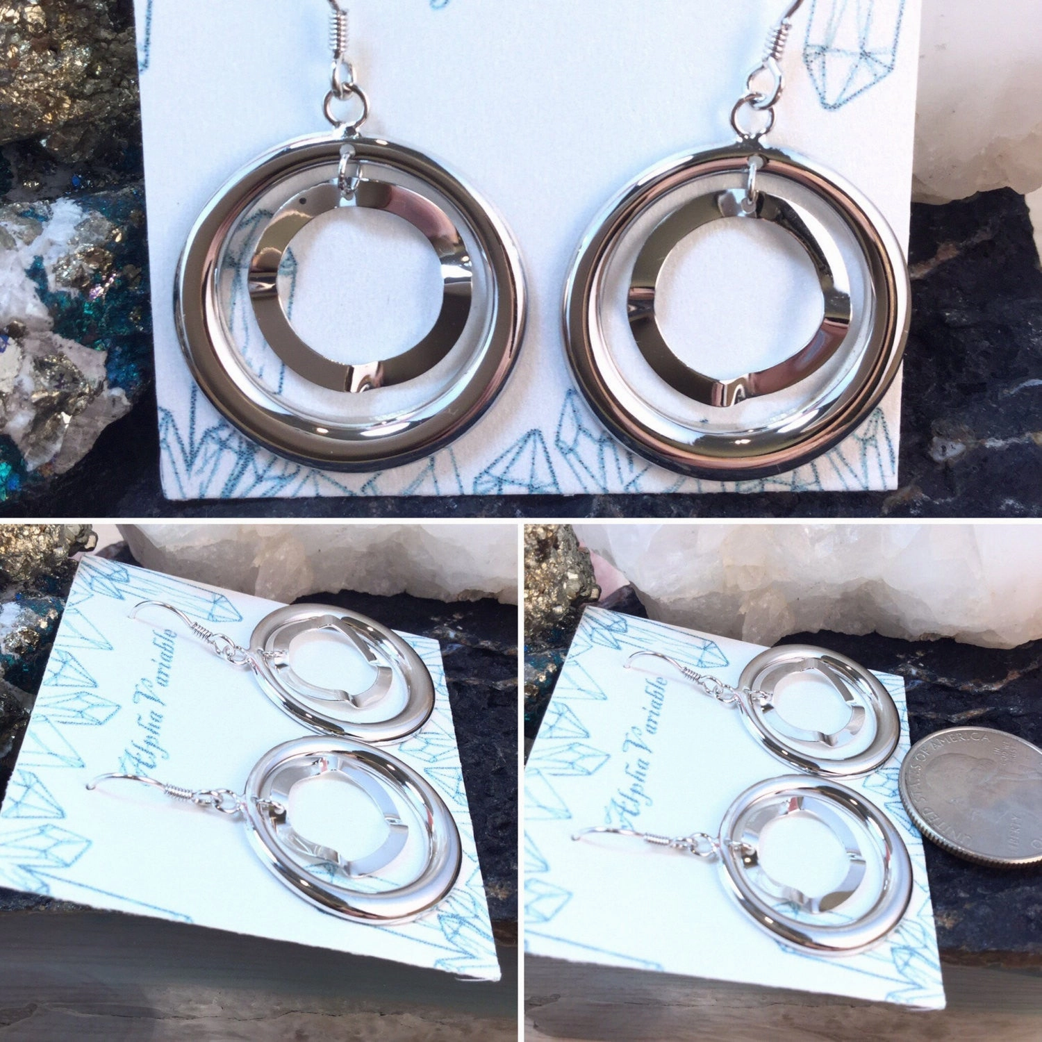 Sterling Silver Earrings Comfortable feature Sparkling Trinket