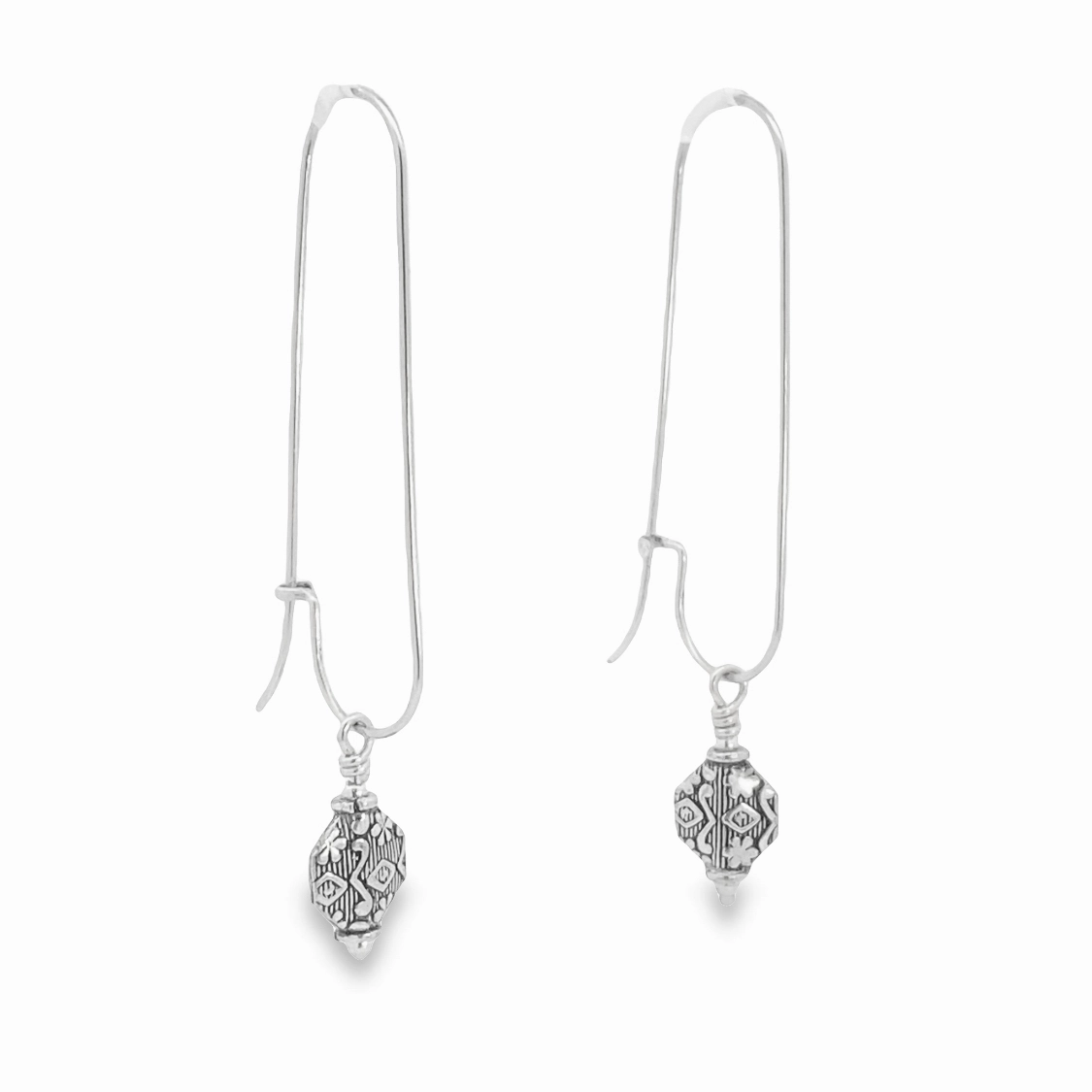 Sterling Silver Interchangeable Earrings with Bali Bead Sculptural Feel Wedding Ready