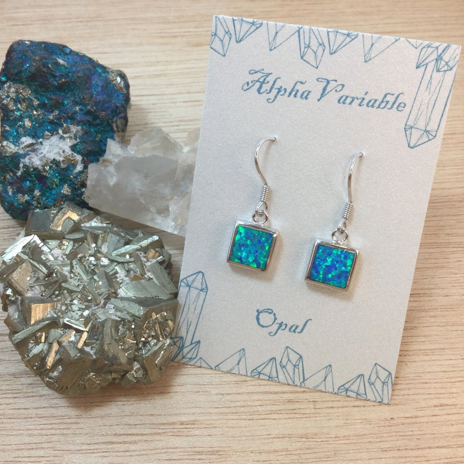 Sterling Silver Opal Earrings Luxurious Detail