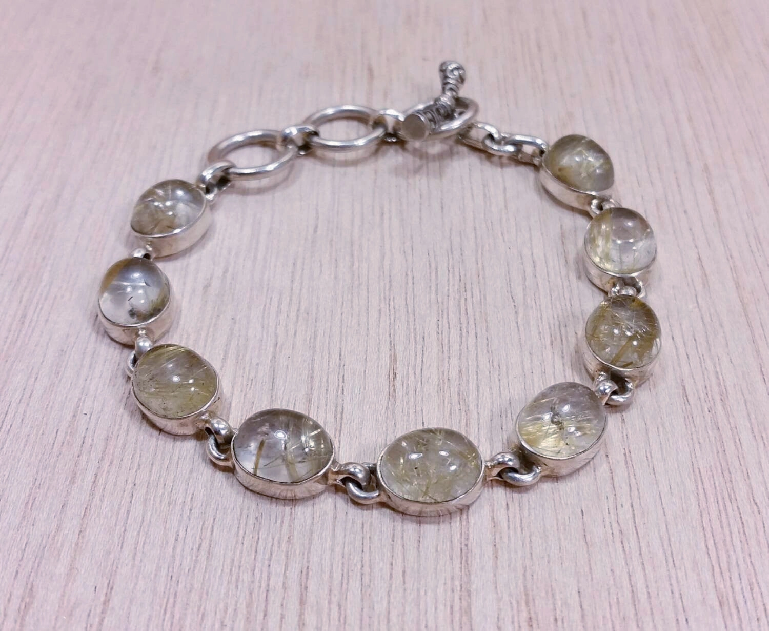 Latest Vision Small Business Sterling Silver Rutilated Quartz Bracelet