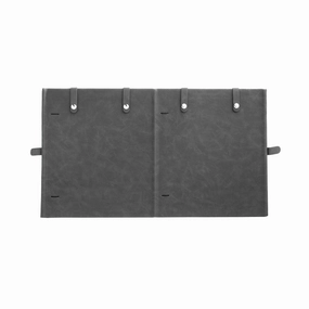 Birthday Style Structure Grey Suede Jewelry Tray Multiple Piece Necklace Pad with Snaps