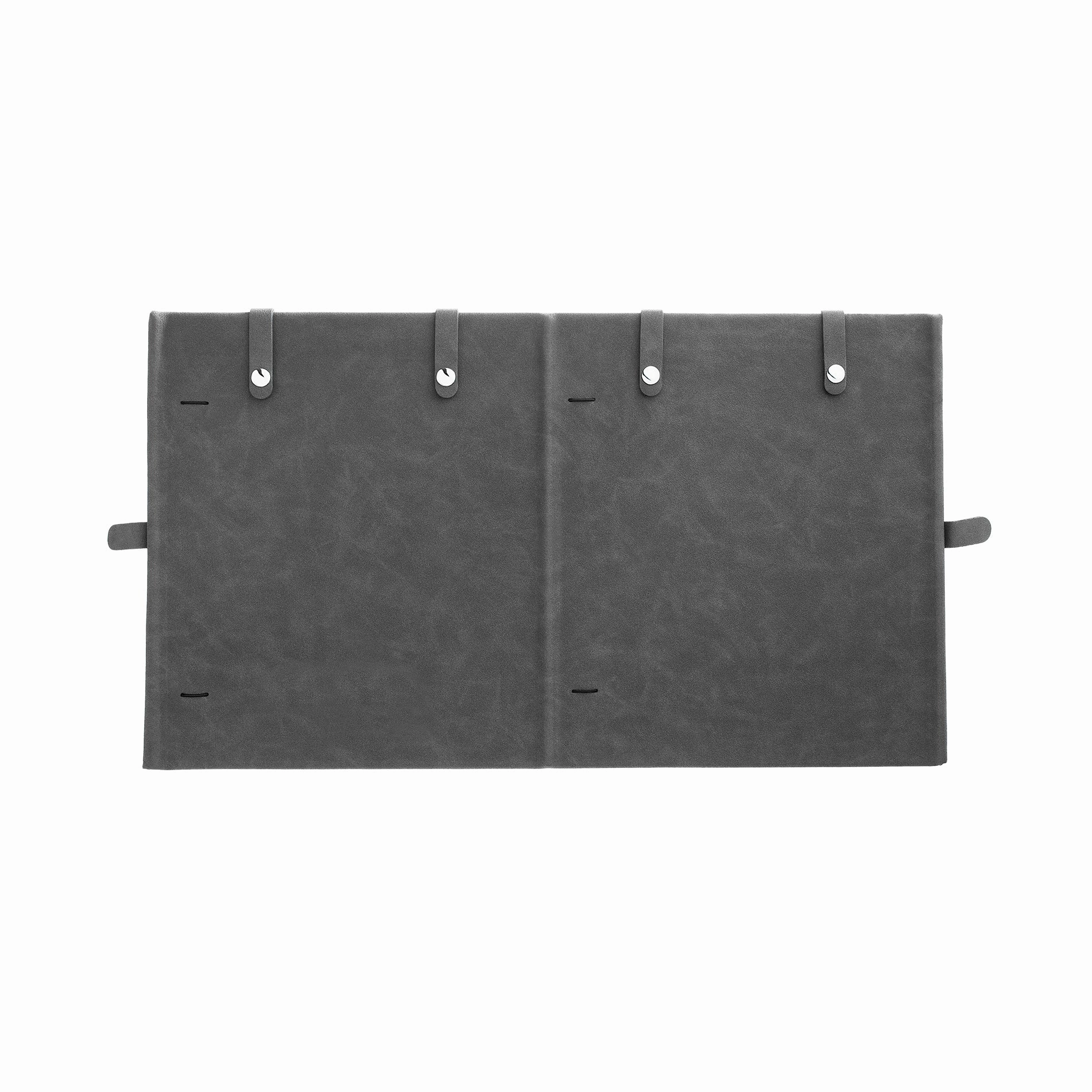 Birthday Style Structure Grey Suede Jewelry Tray Multiple Piece Necklace Pad with Snaps