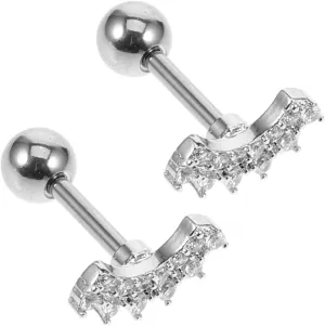 Studs Earrings for Women Zircon Inlay Earrings for Female Lightweight and Comfortable Present for Occasions