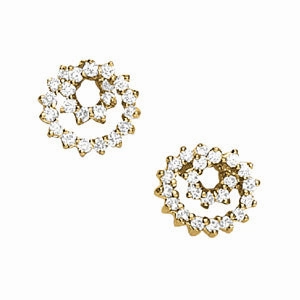 Multi-Diamond Round Cluster Earrings Social Decoration Matte Piece
