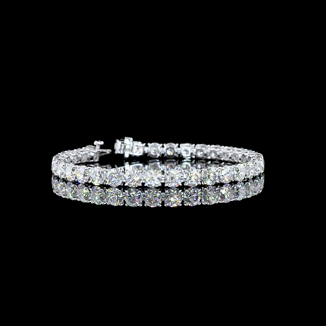 Comfortable Jewelry 14K WHITE GOLDTennis Necklace