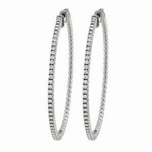 Inside Out Diamond Hoop Earrings Classic Item Beautiful Embellishment