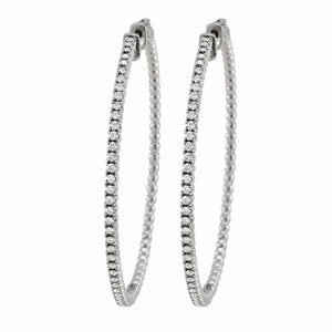 Inside Out Diamond Hoop Earrings Brilliant Aesthetic