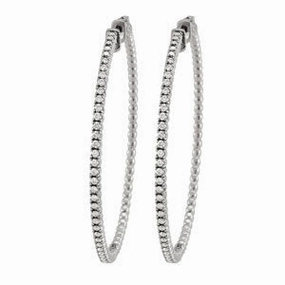 Inside Out Diamond Hoop Earrings Brilliant Aesthetic