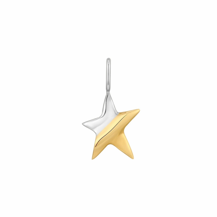 Statement Edge Dazzling Jewelry Two Tone Star Charm