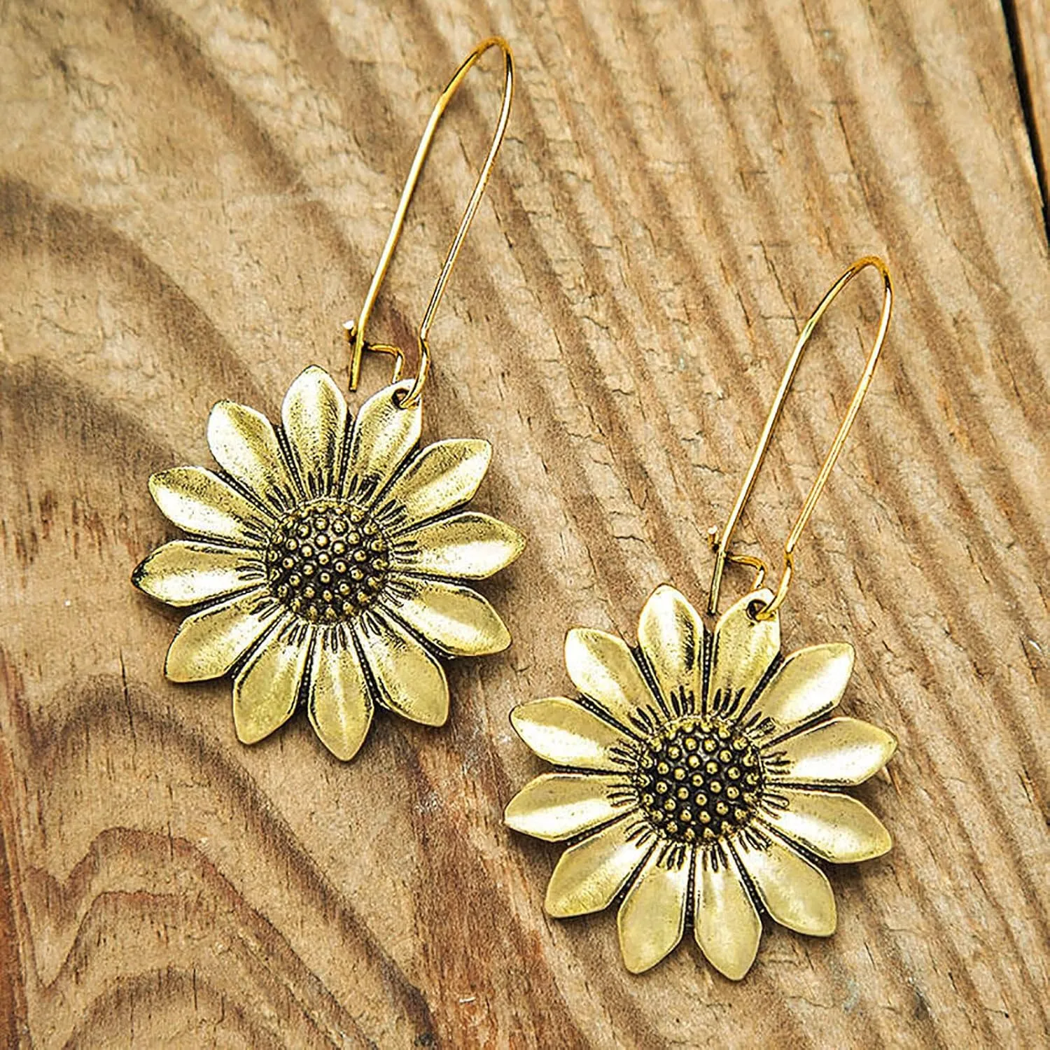 Sunflower Dangle Earrings for Women Boho Dangle Earrings Vintage Earrings
