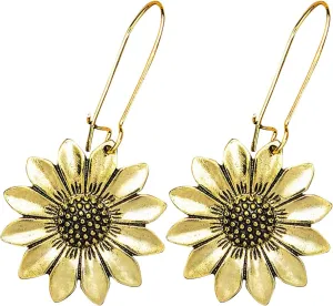 Sunflower Dangle Earrings for Women Boho Dangle Earrings Vintage Earrings