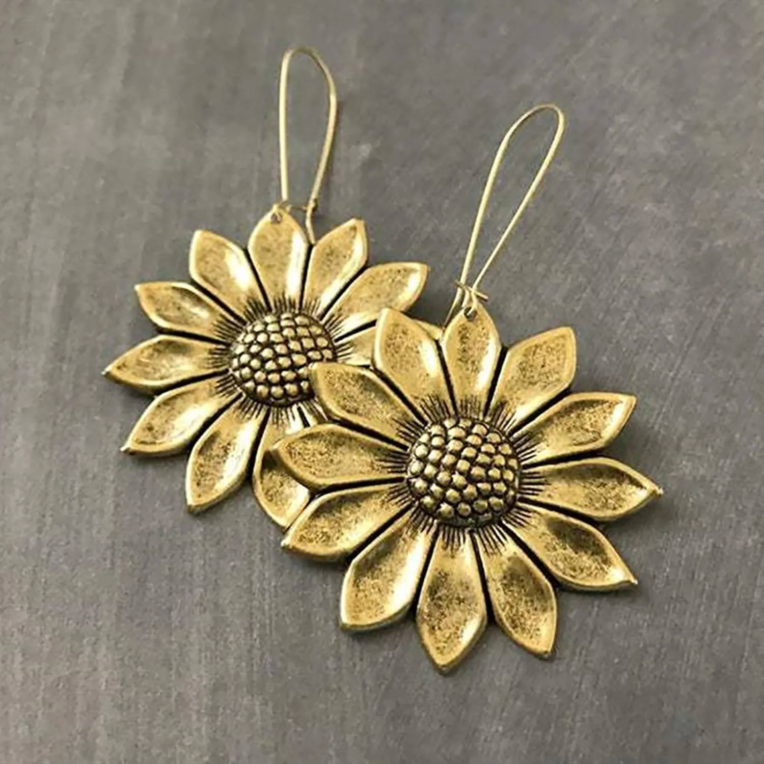 Sunflower Dangle Earrings for Women Boho Dangle Earrings Vintage Earrings