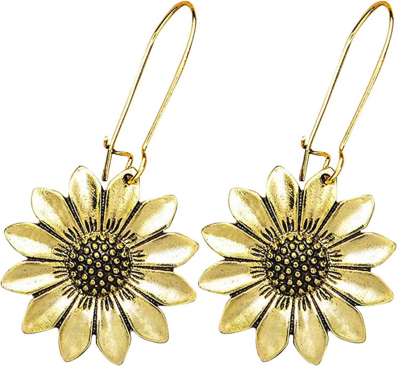 Sunflower Dangle Earrings for Women Boho Dangle Earrings Vintage Earrings