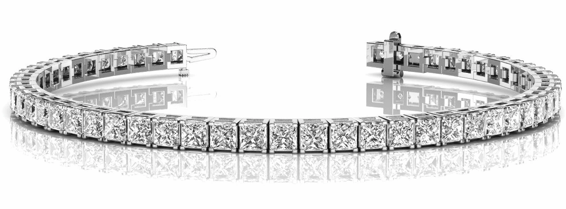 Multi-Diamond Square Link Fashion Bracelet Reliable Mixes