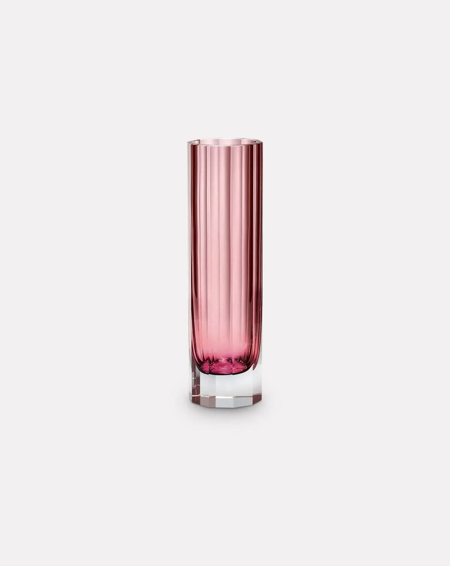 Tall Rose Faceted Vase
