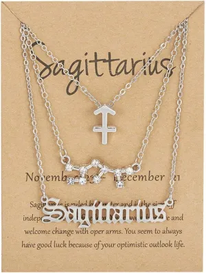Teen Girl Gifts Cute Initial Necklaces Clavicle Necklaces PC Friendship Constellations Twelve Gold Necklaces Paper Necklaces Necklaces Card 3 For Women Mothers Birthday Gifts for Mom Wife Girlfriend