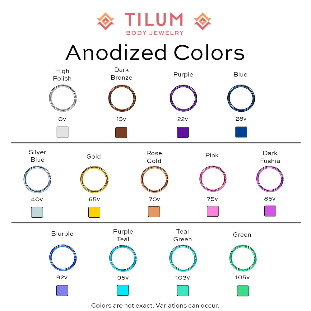 Tilum Jewel Tear Drop Cluster Captive Bead - Price Per 1