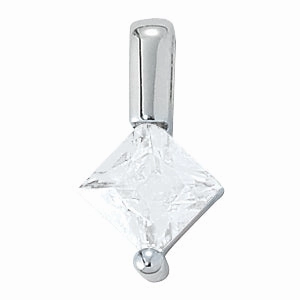 Square Diamond Solitaire Pendant Creative Youth