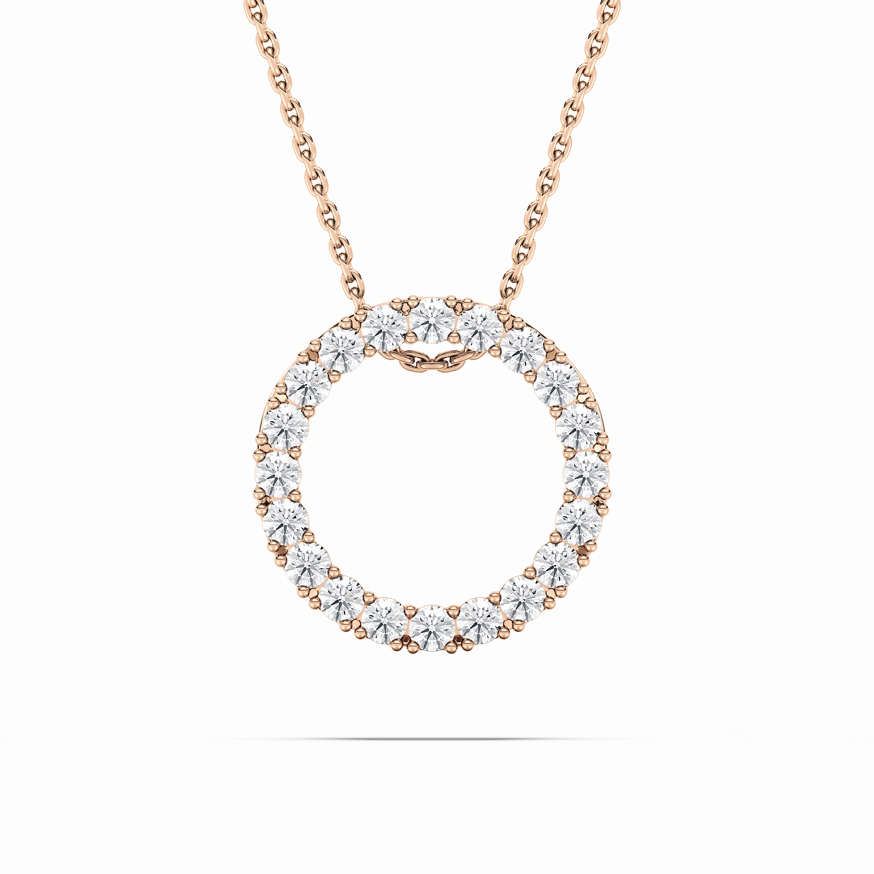 Luxurious Item 5/8 ctw Round Lab Grown Diamond Radiant Wreath Pendant  - 18 Inches