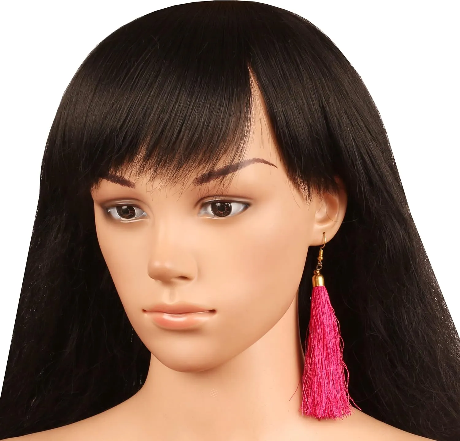 Touchstone Indian Bollywood Style Silk Thread Tassel Designer Jewelry Light Weight Colourful Thread Drop Earrings for Women.