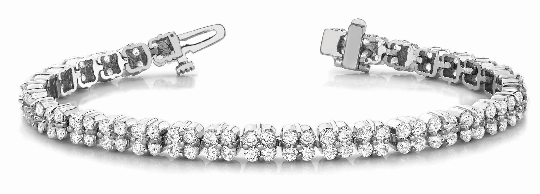 Red Carpet Glam Opportune Amalgamations Multi-Diamond Fashion Tennis Bracelet