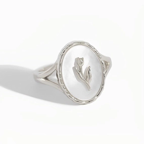 Guarantee Backed Tulip Mother Of Pearl Ring
