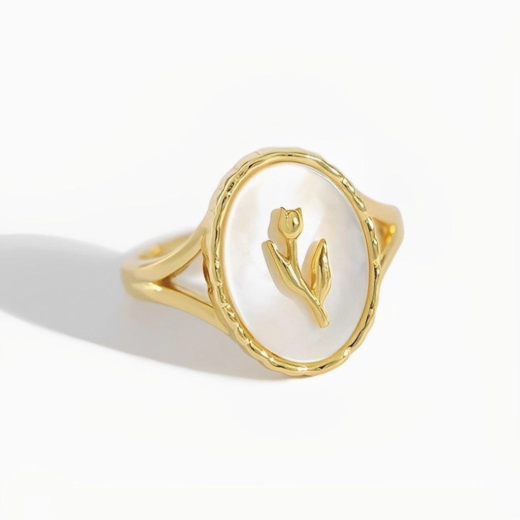 Tulip Mother Of Pearl Ring Notable Accessory