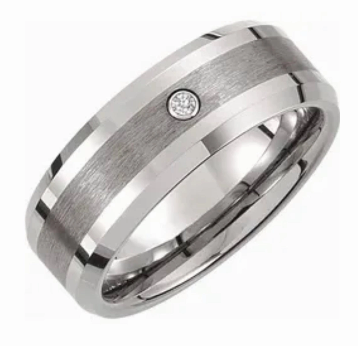 Tungsten black diamond men's rings Economical Art Daily Fashion