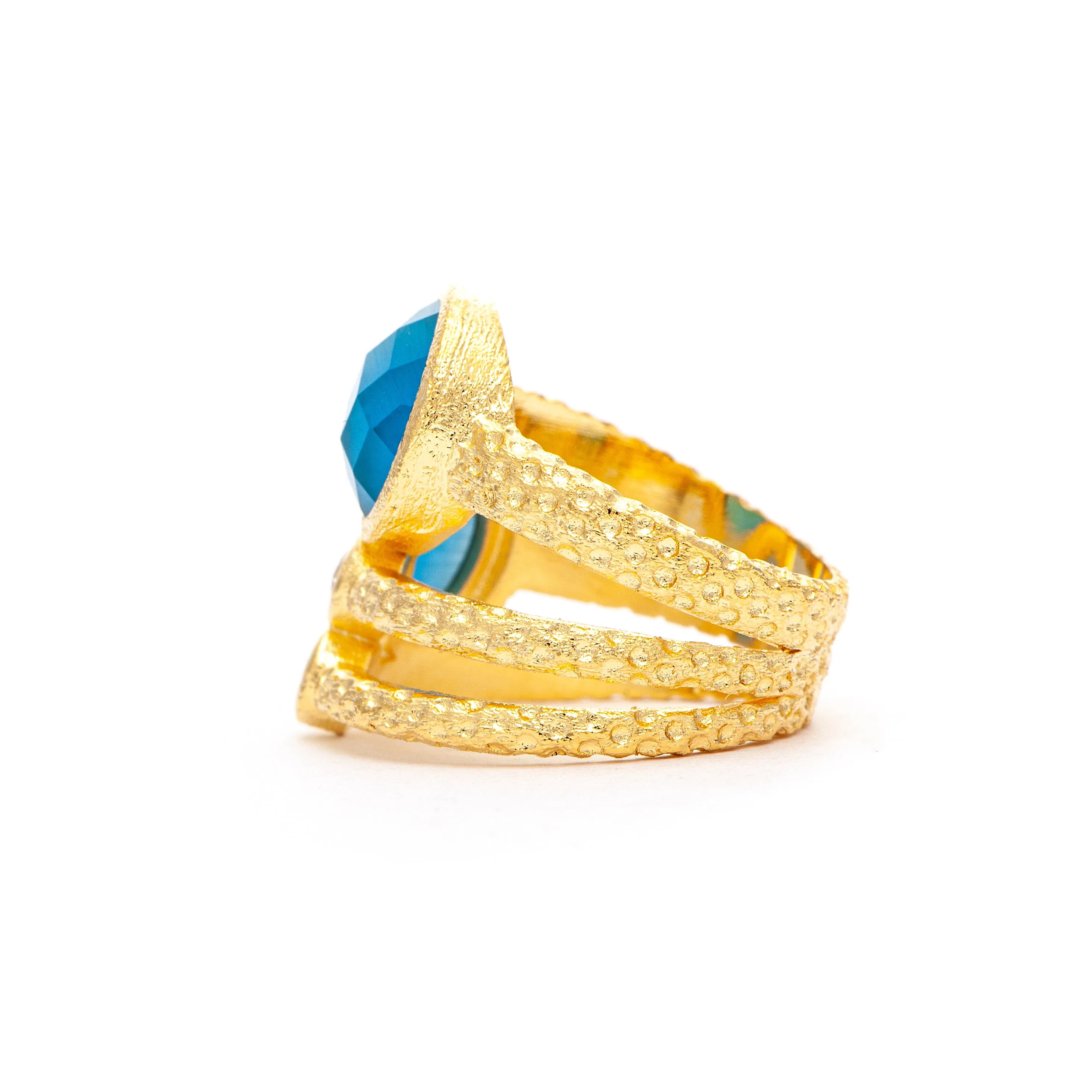 Turquoise   Cubic Zirconia Stack Ring