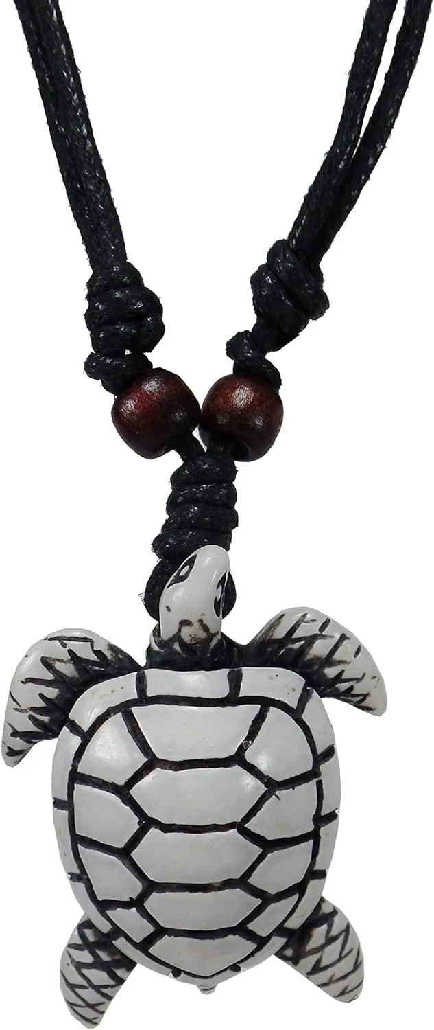 Turtle Necklace Pendant Sea Turtle Necklace Jewelry Necklaces for Women and Mens Sea Turtles Pendant Necklaces Gifts for Women Men Adjustable Rope