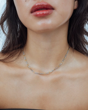 Two Toned Figaro Chain Necklace High-Quality Gift Budget-Friendly Piece