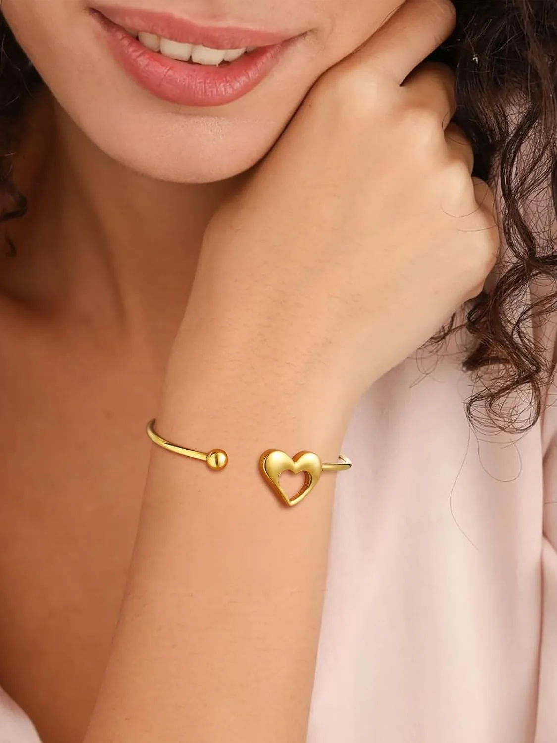 U7 Unisex Simple Cuff Bracelet 18K Real Gold Platinum Plated Fine Bracelets Fashion Jewelry Open Bangle Cuff Bracelets, Twisted or Heart Style
