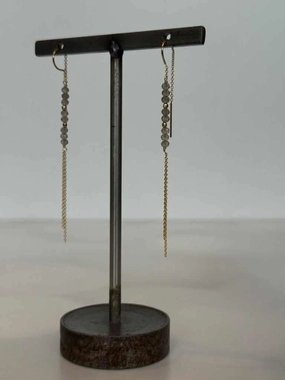 Business Jewelry Labradorite Threader Earrings