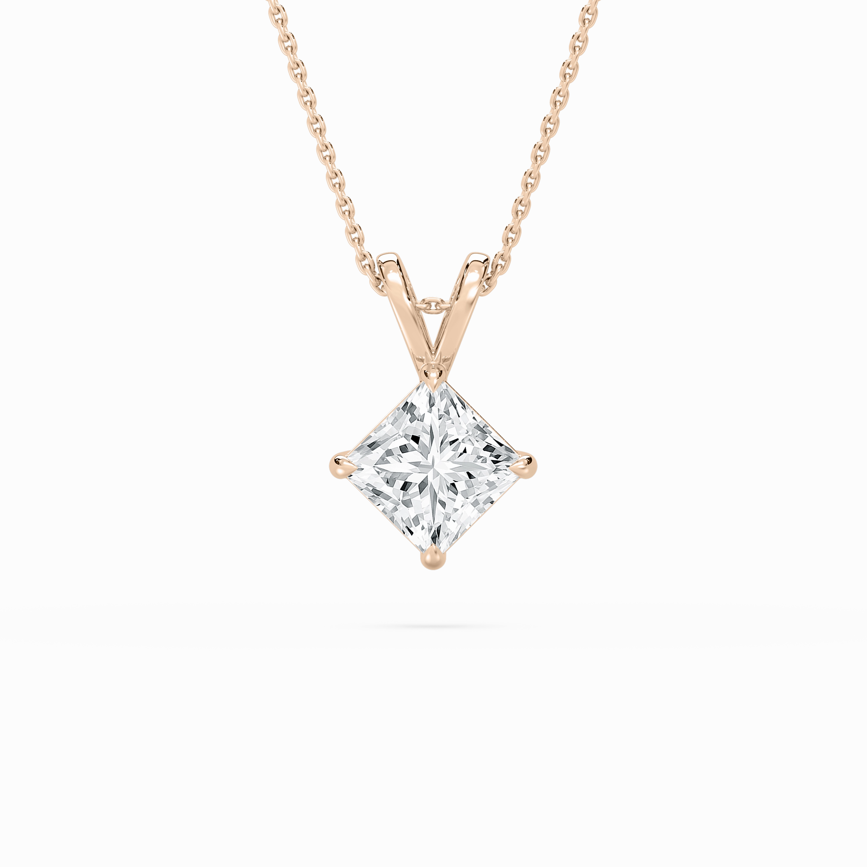 Value Style Magnificent Piece 2 ctw Princess Lab Grown Diamond Double Bail Pendant - 18 Inches
