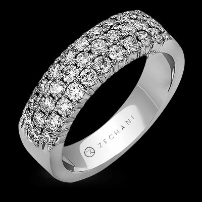 ZR488 Anniversary Ring in 14k Gold with Diamonds Comfortable Adornment Waterproof Seal