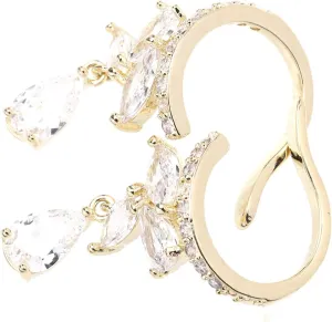 VALICLUD Elegant Zircon Ear Cuffs Clip-on Earrings for Women Classic Style for Event