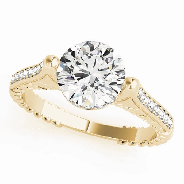 Vintage 1 CT Round Diamond Engagement Ring Wardrobe Essential Artisan Style