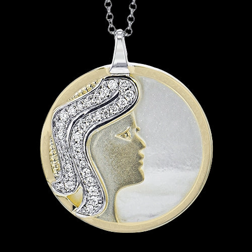 VIRGO-Y Pendant in 14k Gold with Diamonds Family Present