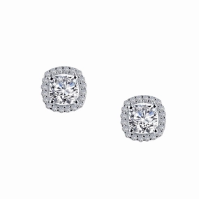 1.52 CTW Halo Stud Earrings Wedding Ensemble