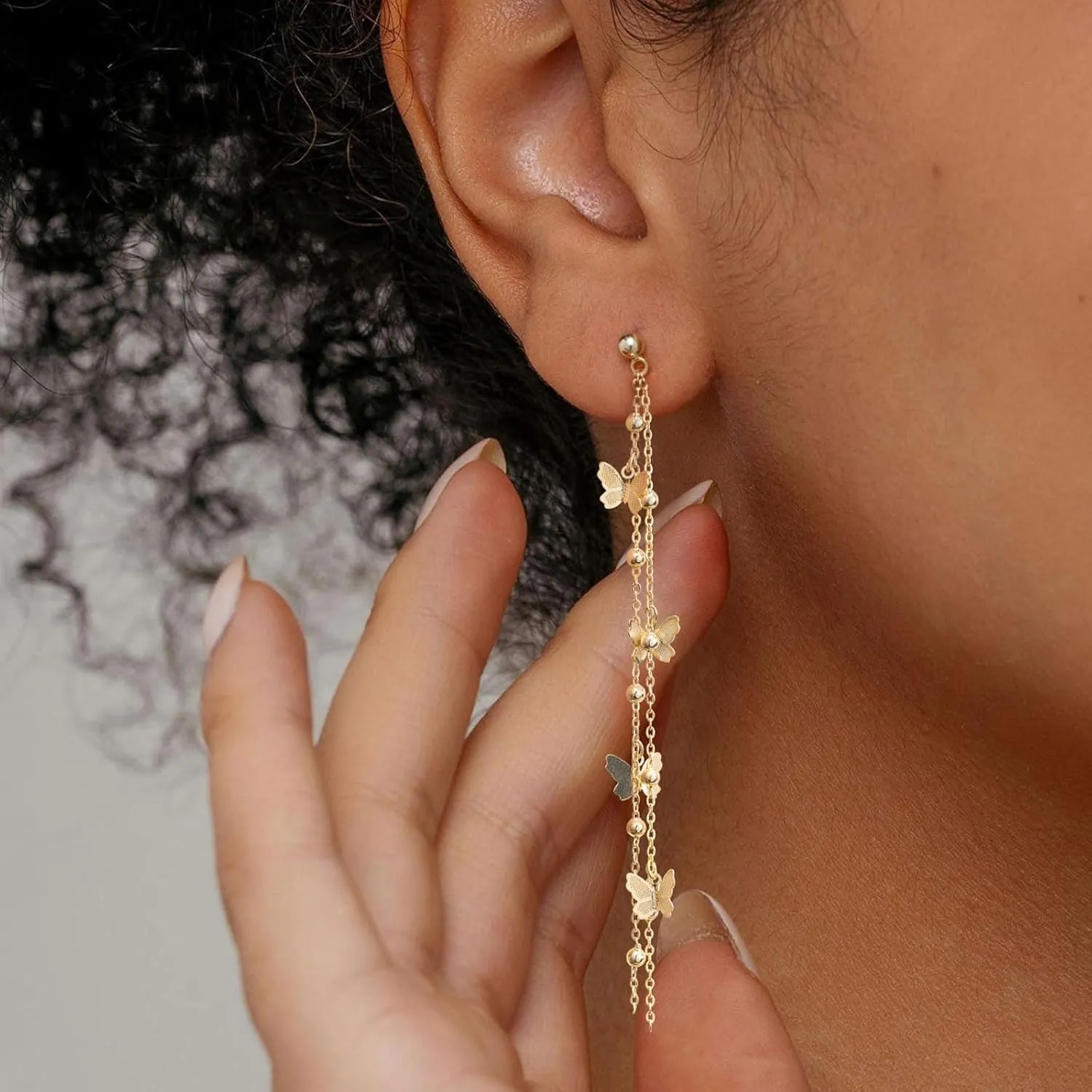 VRIUA Dangle Earrings for Women - 14K Gold Plated Statement Drop Earrings Dainty CZ Wedding Dangling Earrings Trendy Jewelry
