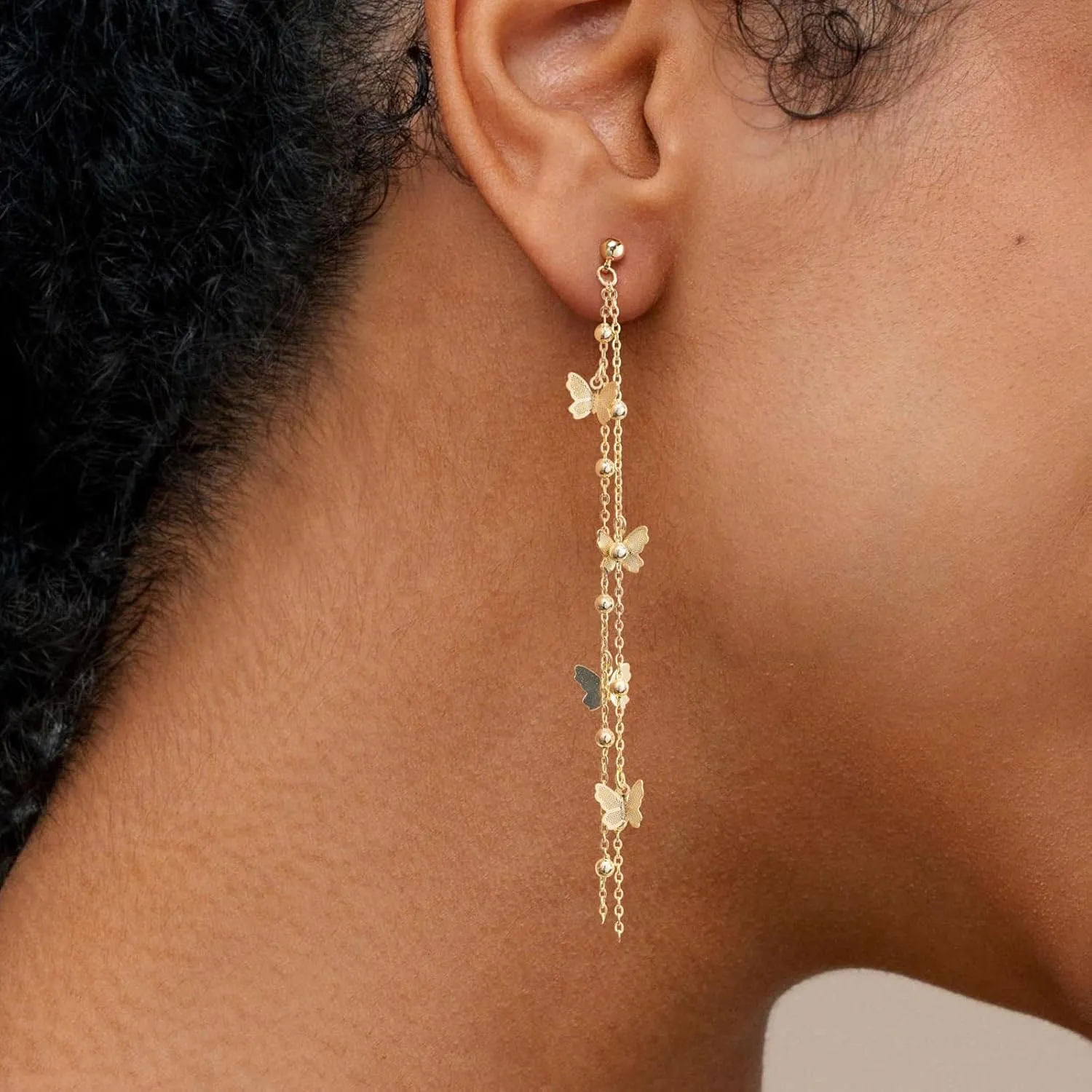 VRIUA Dangle Earrings for Women - 14K Gold Plated Statement Drop Earrings Dainty CZ Wedding Dangling Earrings Trendy Jewelry