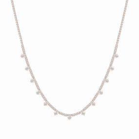 Comfortable Ornament Furnishing Item 16 ctw Round Lab Grown Diamond Dangle Tennis Necklace - 18 Inches