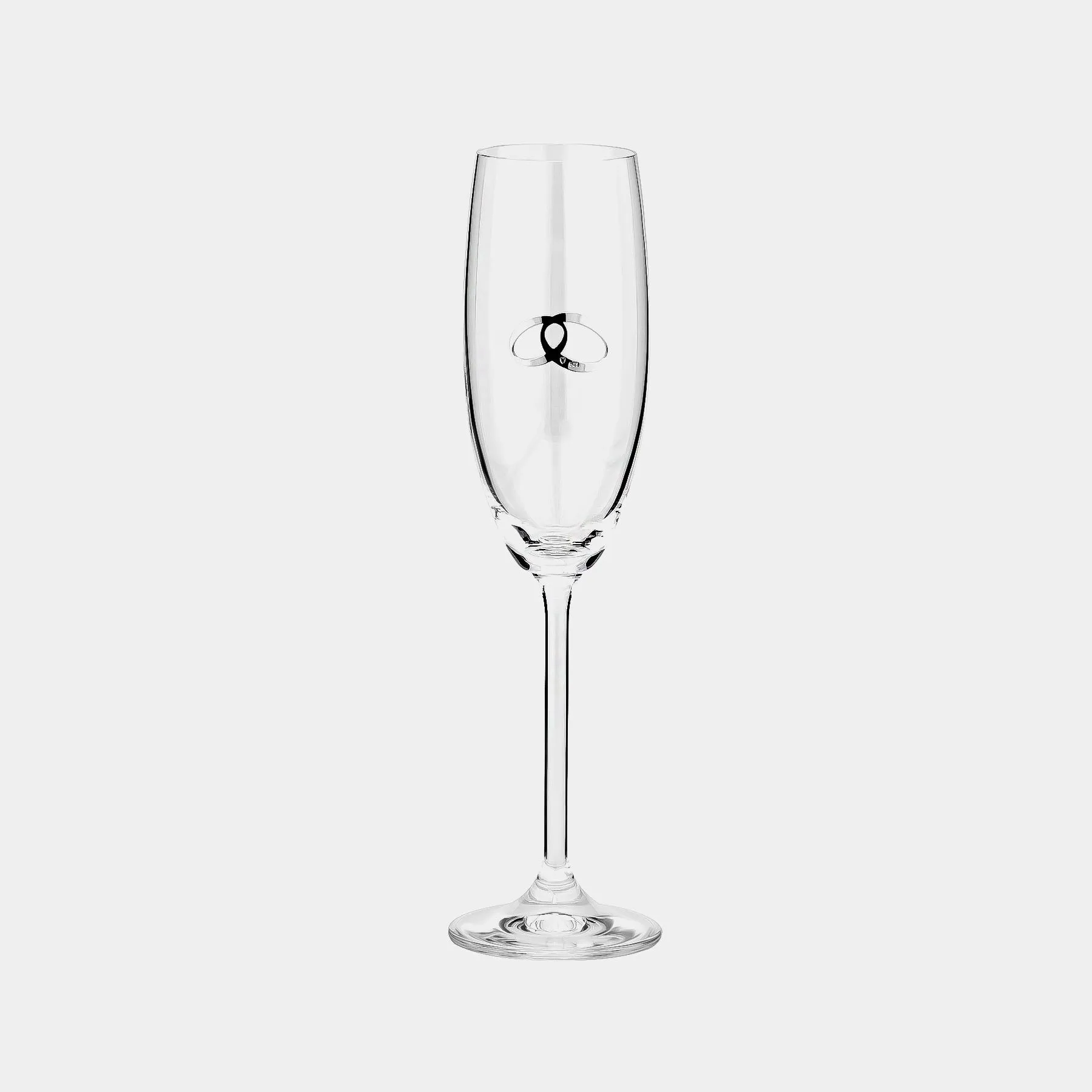 Wedding Champagne / Wine Flutes, Crystal, Silver Plated