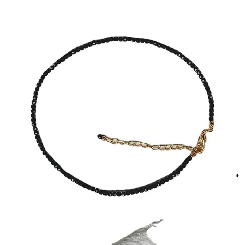 Wholesale Black Glass Synthetic Crystal Necklaces