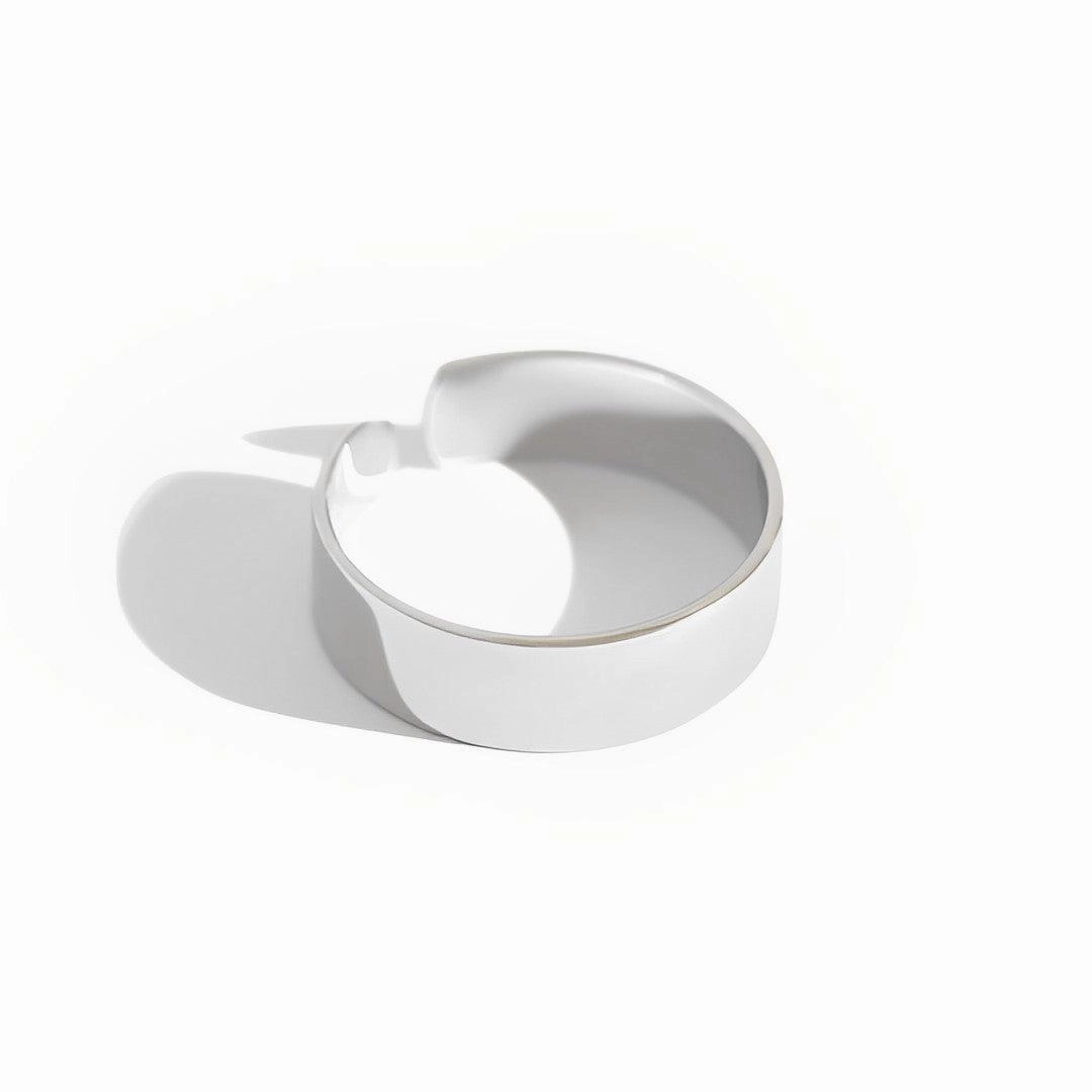 Wide Band Ring Graceful Accent