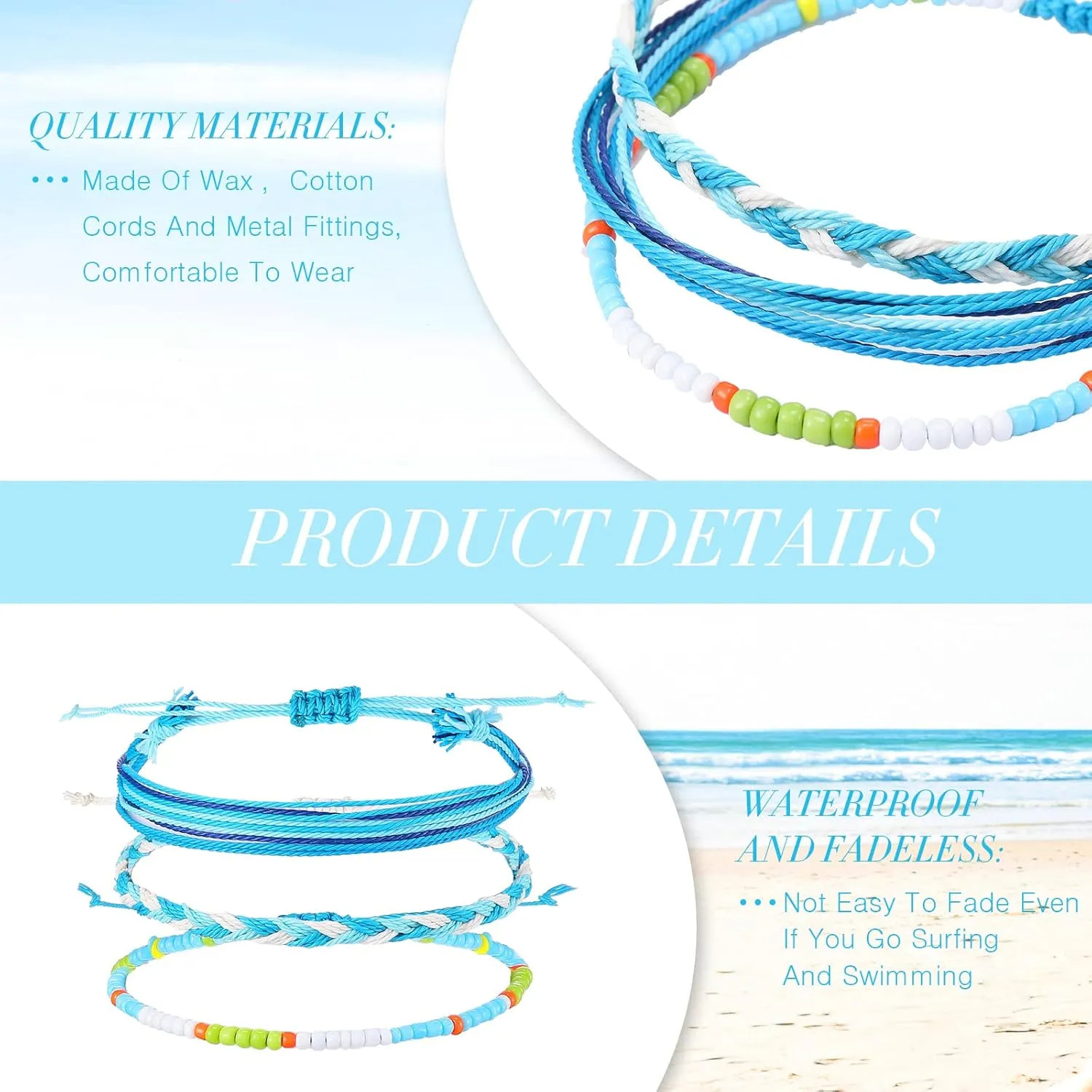 WILLBOND VSCO Friendship Bracelets 24 PCS Adjustable Braided Bracelets for Women(Fresh Style)